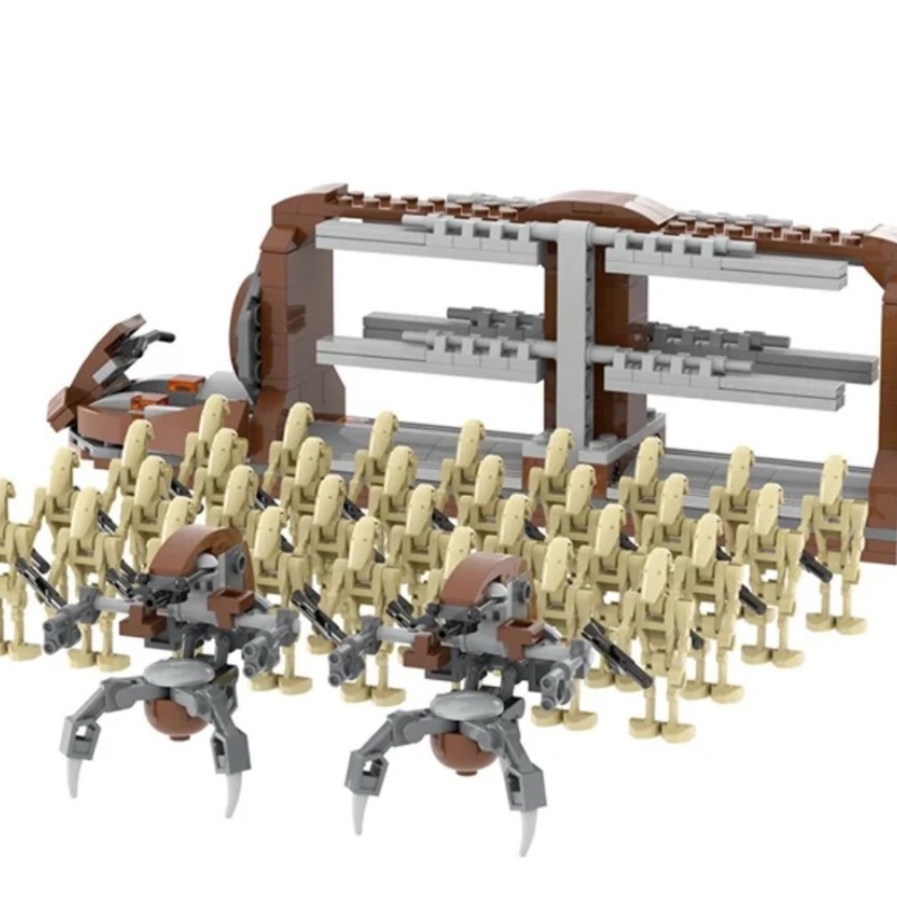 Droid Army Lego Compatible Platoon Attack Craft 33 Battle Droids 2 Droiddekas - Picture 3 of 13